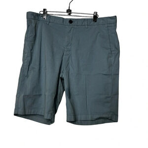 Theory Adelmar Chino Shorts Mens 34x10 Blue Cotton‎ Preppy Casual Flat Front